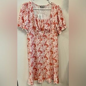 Grace Karin dress with ruffles on sleeves and hem